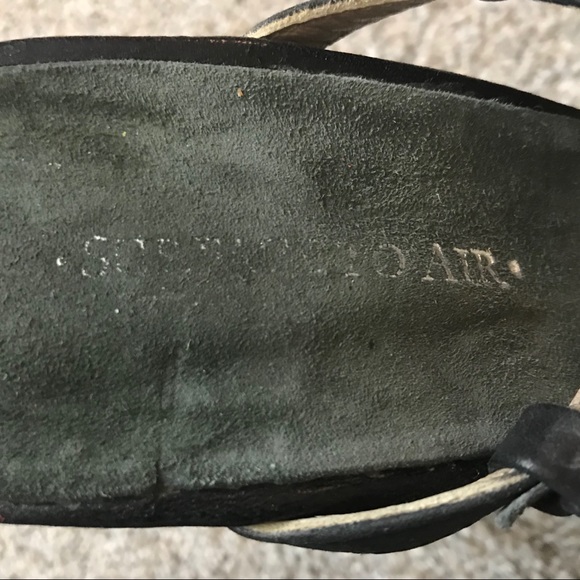 SURFACE TO AIR Gray SUEDE Open Toe PLATFORM HEELS - Picture 8 of 8